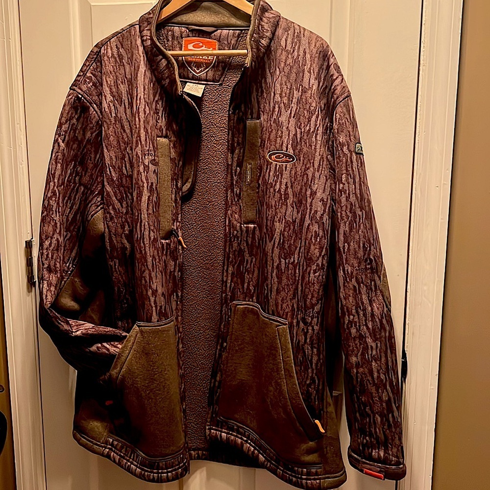 NON-TYPICAL by DRAKE Endurance Bottomland Camo Hunting Jacket Men's 2X Full Zip